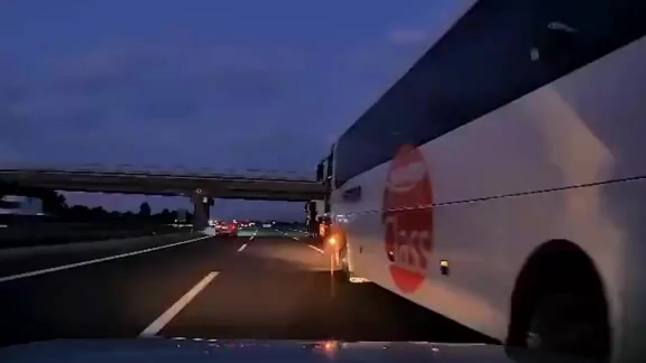 TEM Otoyolu'nda korku dolu anlar